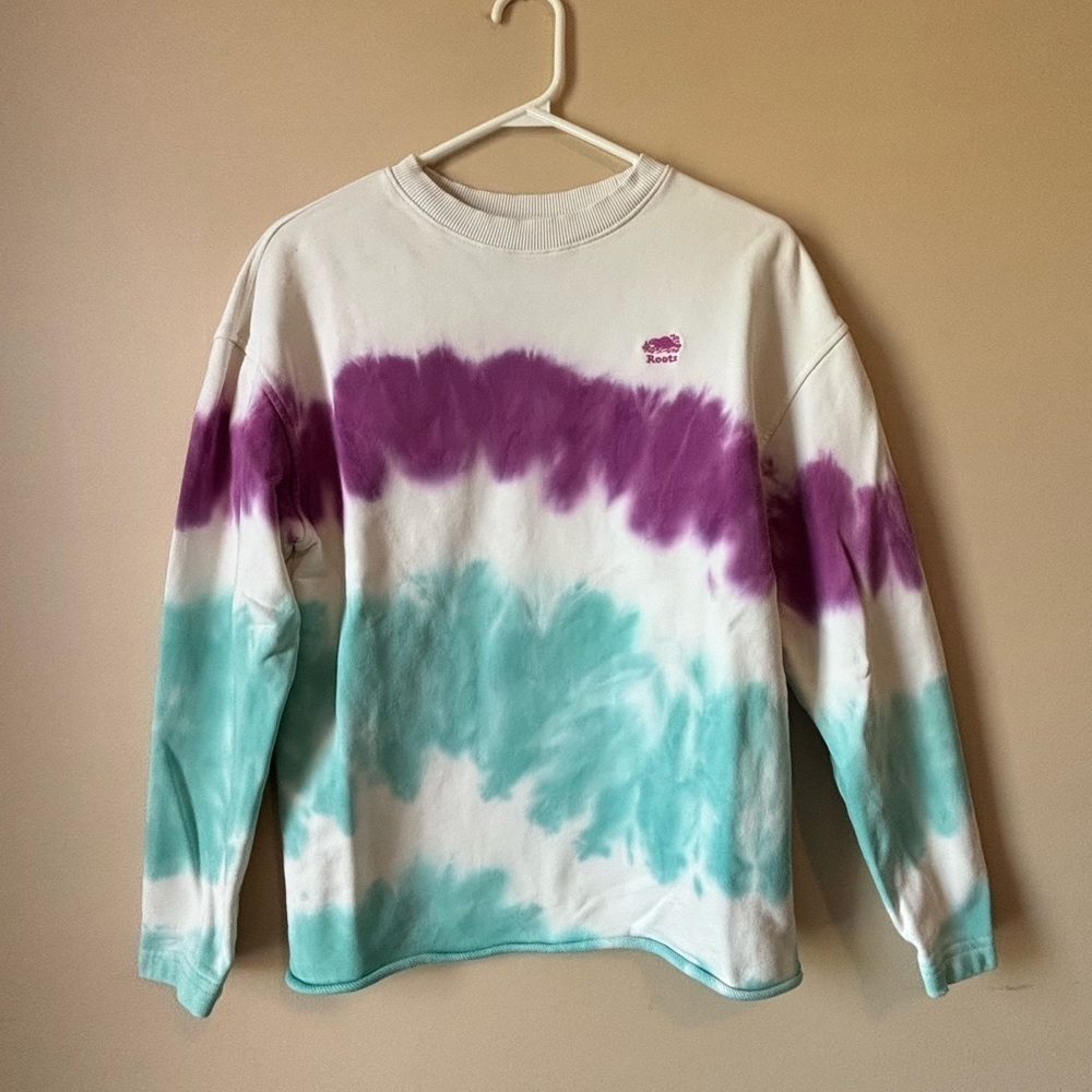 😍2/$20 Roots Sz XXS Cotton Tie Dye Sweatshirt